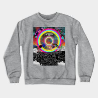 Saturnine Trippy Space Collage Crewneck Sweatshirt